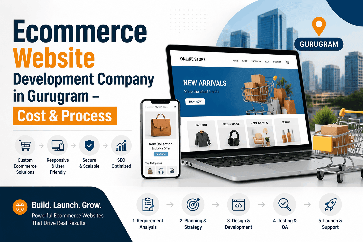 Ecommerce Website Development Company in Gurugram – Cost & Process