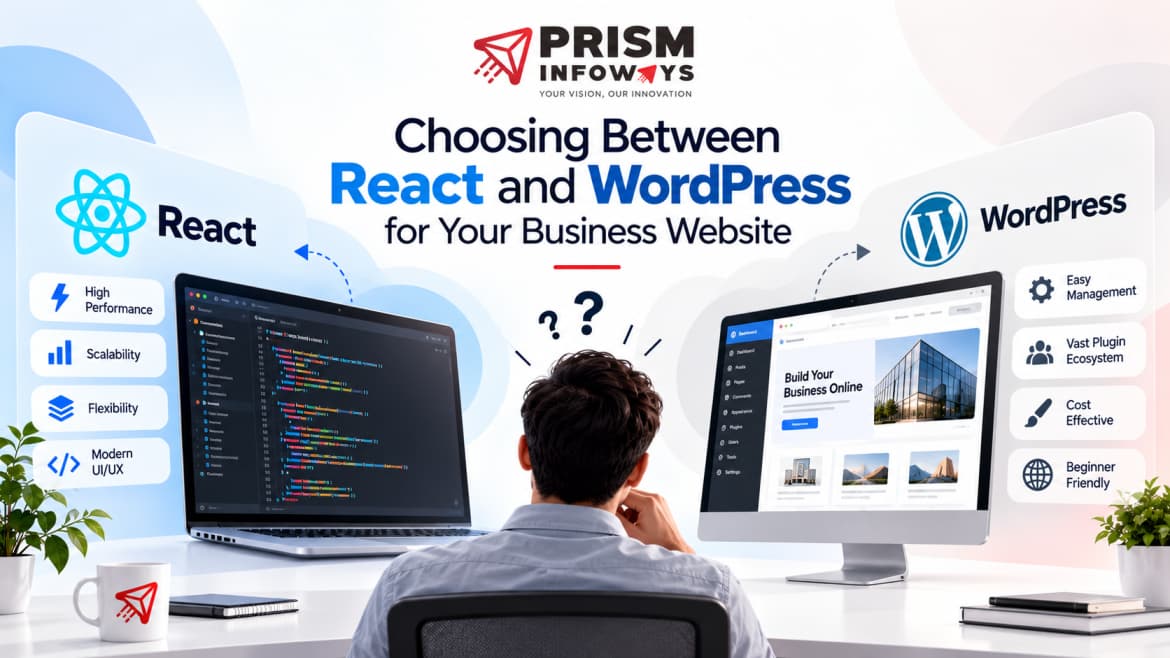 Choosing Between React and WordPress for Your Business Website